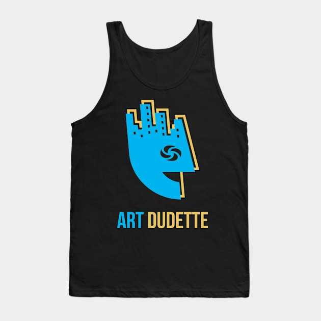 Art Dudette In Blue And Gold Tank Top by yourartdude